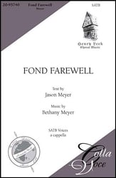 Fond Farewell SATB choral sheet music cover